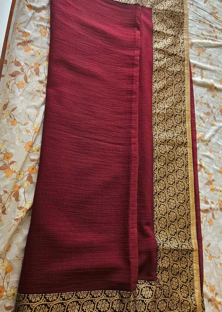 Elegant Maroon Saree
