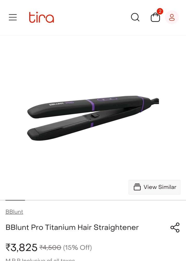 BBlunt Pro Titanium Hair Straightener