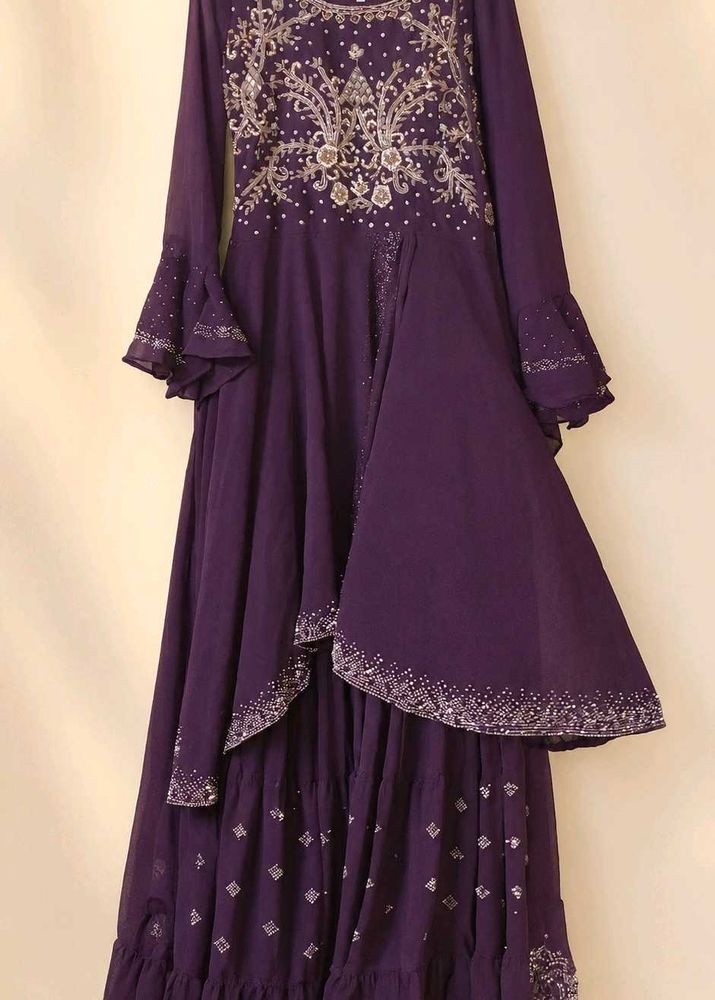 Embroidered Purple gown