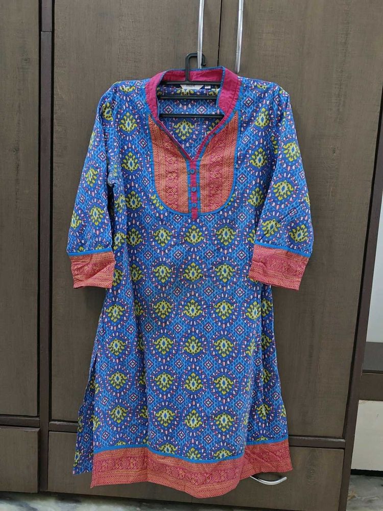 Blue Printed Kurta