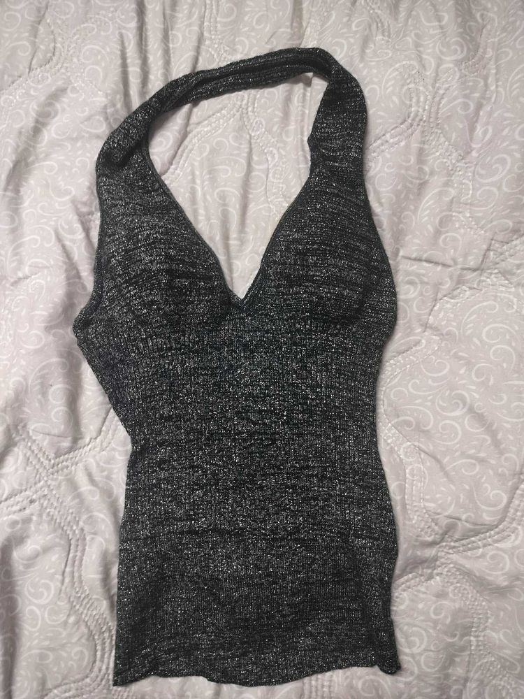 Sparkly Halter Neck Top