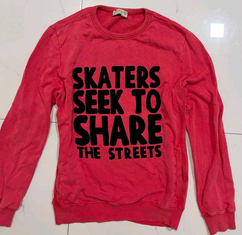 ZARA Graphic Coral Sweatshirt for boys