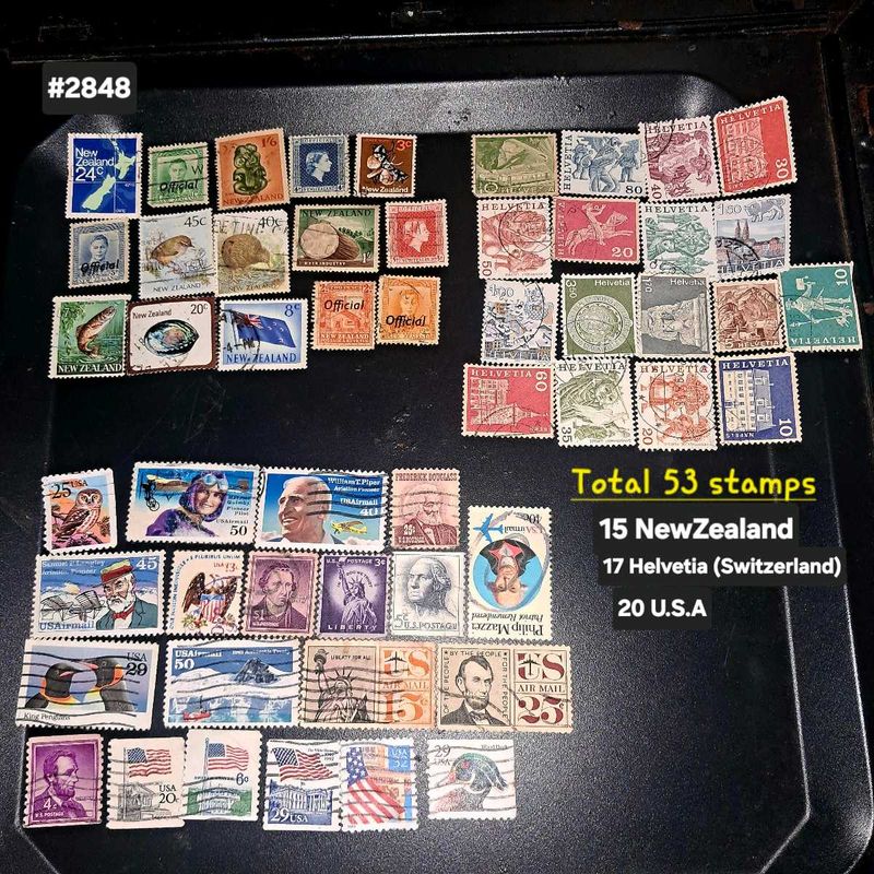 Collection of 53 foreign stamps