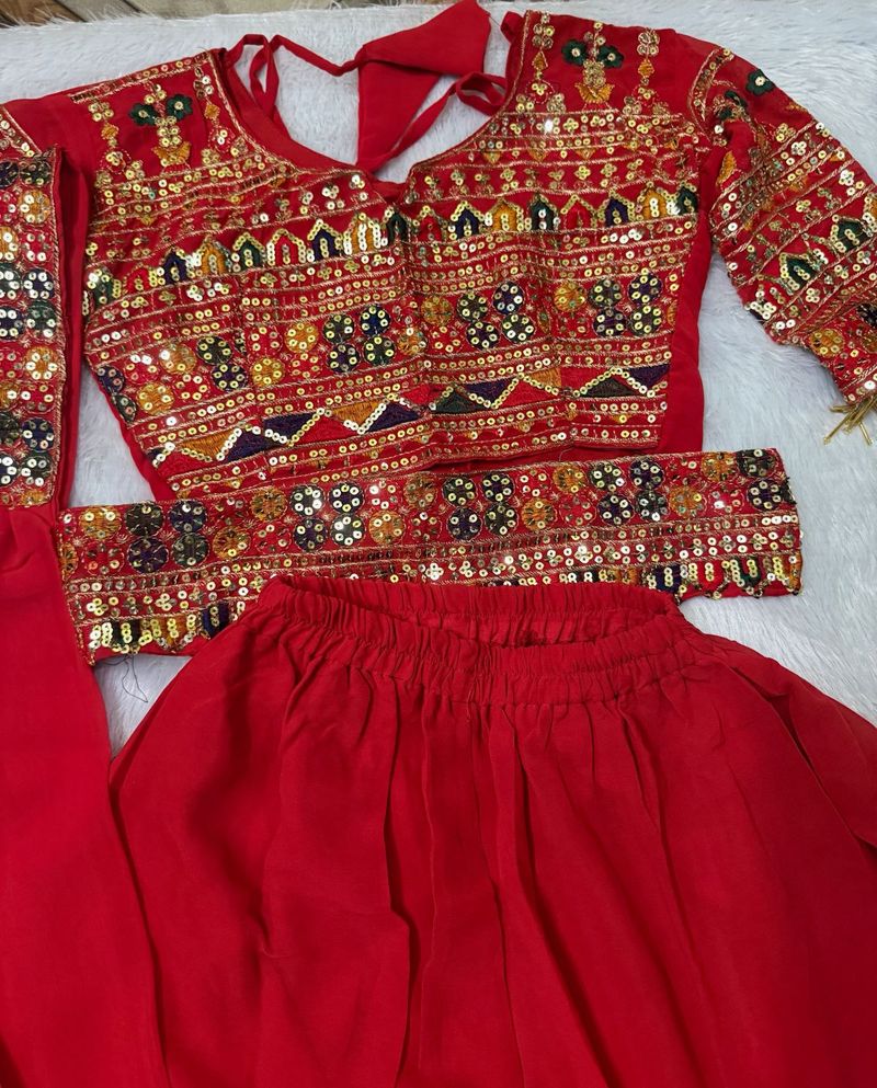 Beautiful Designer Heavy Fox Georgette Plazo Dress
