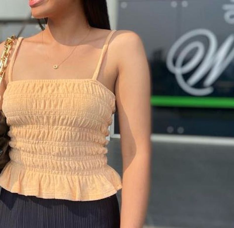 Chic Smocked Spaghetti Strap Top