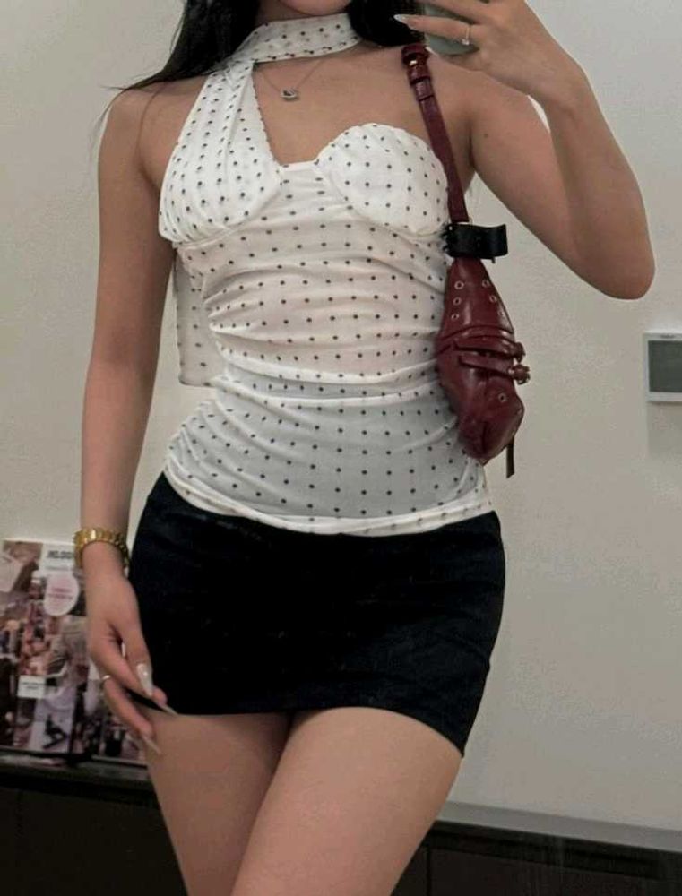 polka dot top