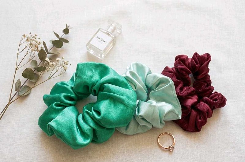 Set of 3 Satin Scrunchies