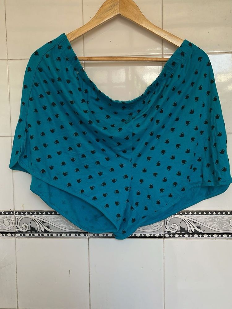 Comfortable Teal Pajama Shorts