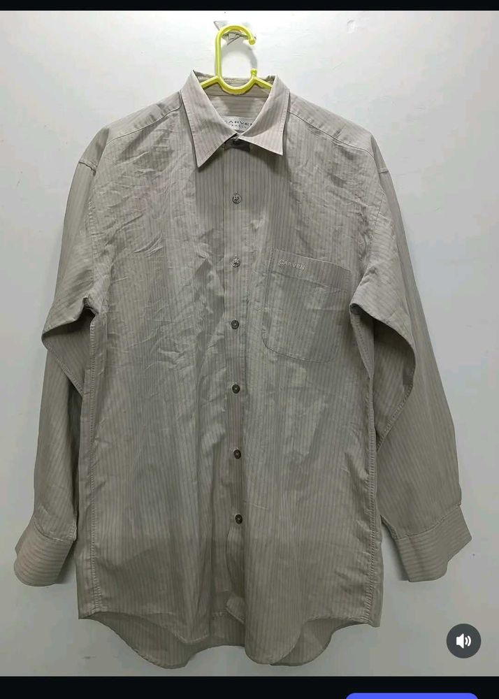 Men's Striped Button-Up Shirt
