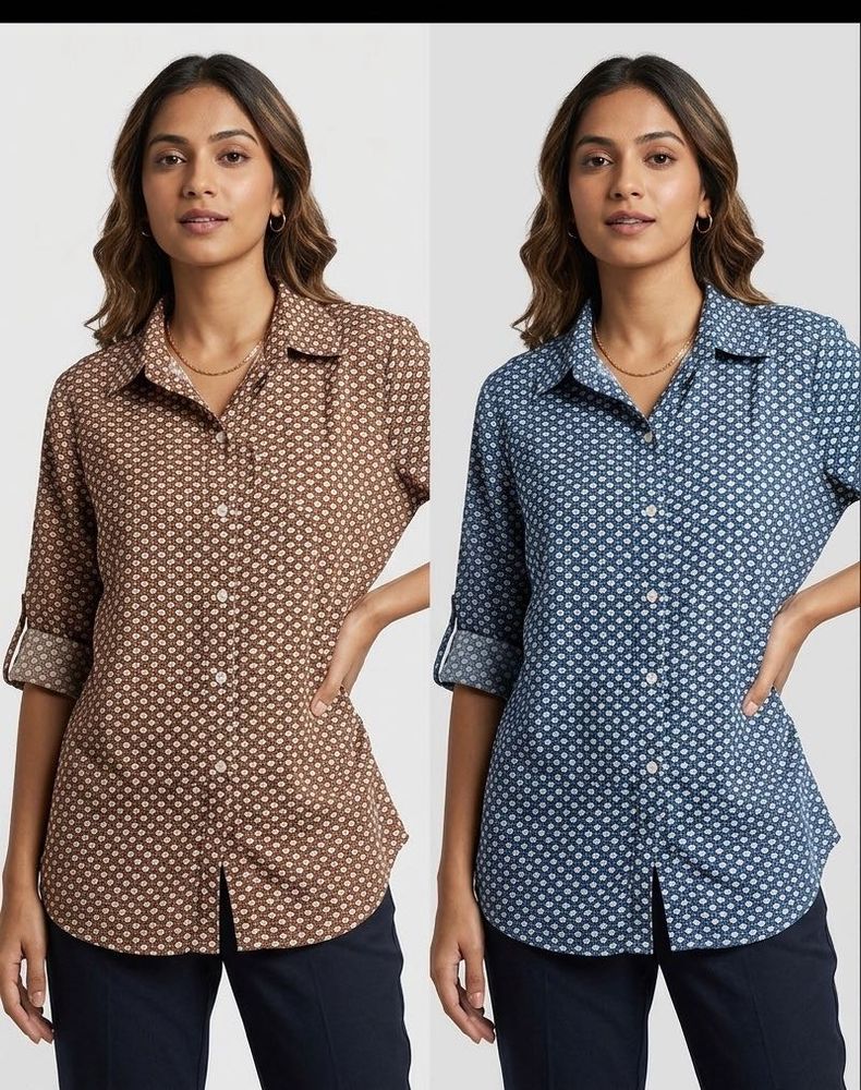 Vintage Floral Button-Up Shirt (any1)