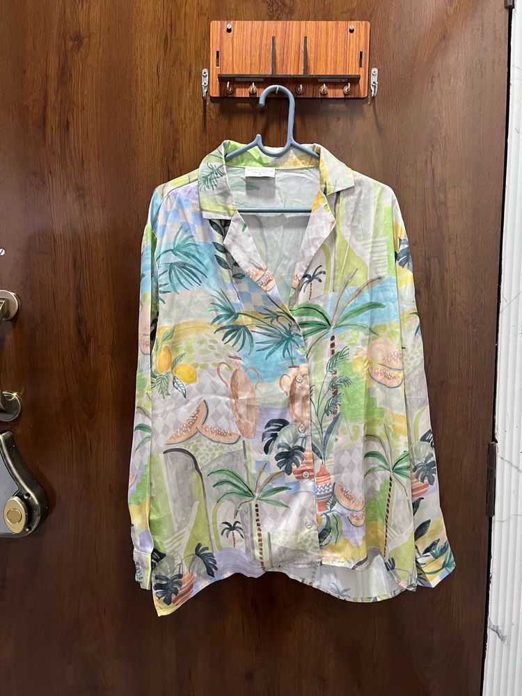 Vibrant Tropical Print Pyjama Set