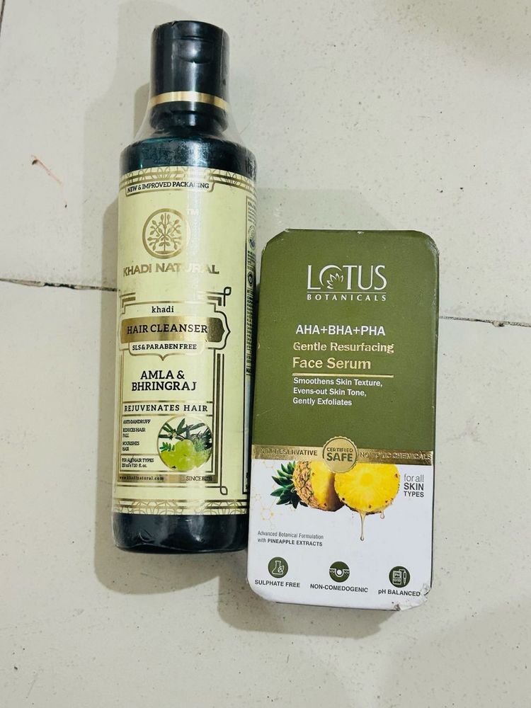 (offer🔥)Khadi Natural Hair Cleanser &amp; Lotus Serum
