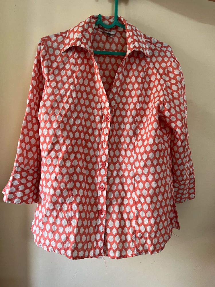 Chic Patterned Button-Up Shirt