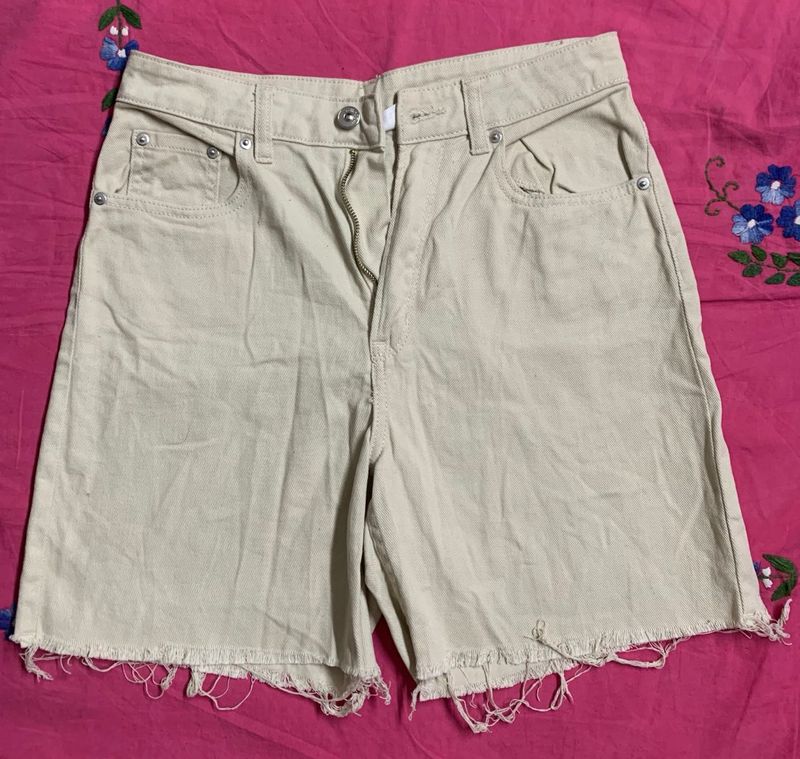 Khaki Denim Jorts