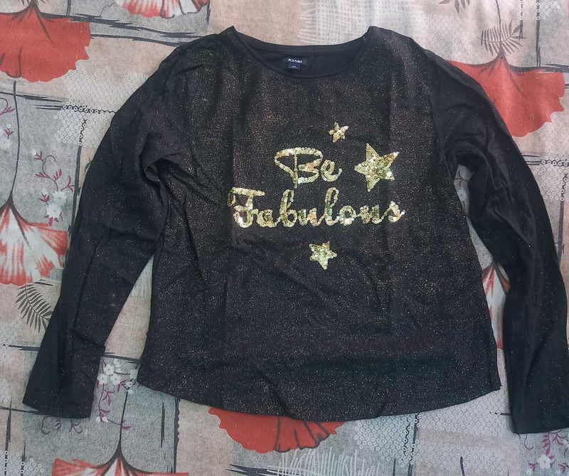 Sparkly "Be Fabulous" Long Sleeve Top