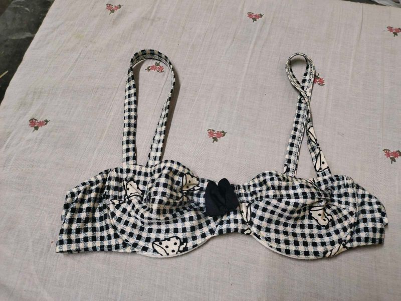 Cute Gingham Bra Top