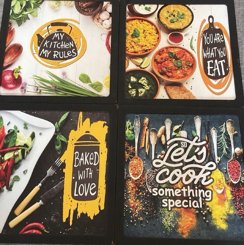 4 Kitchen Decor Mdf Board Painting