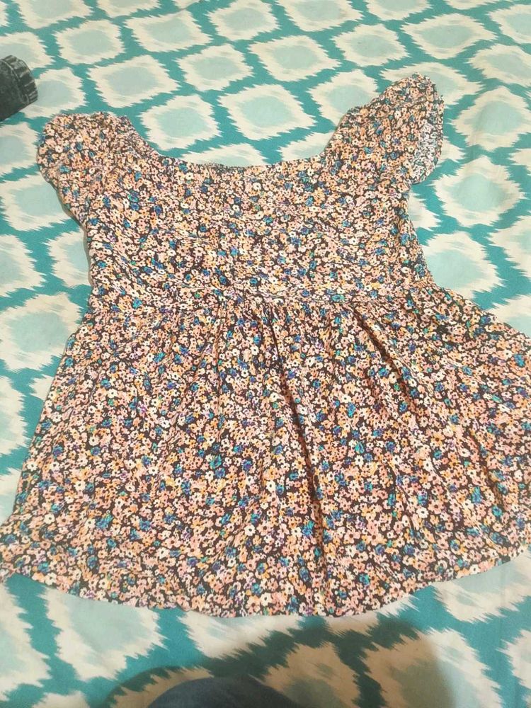 Cute Floral Print Top