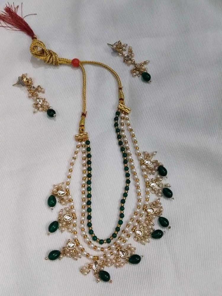 Elegant Layered Necklace &amp; Earring Set