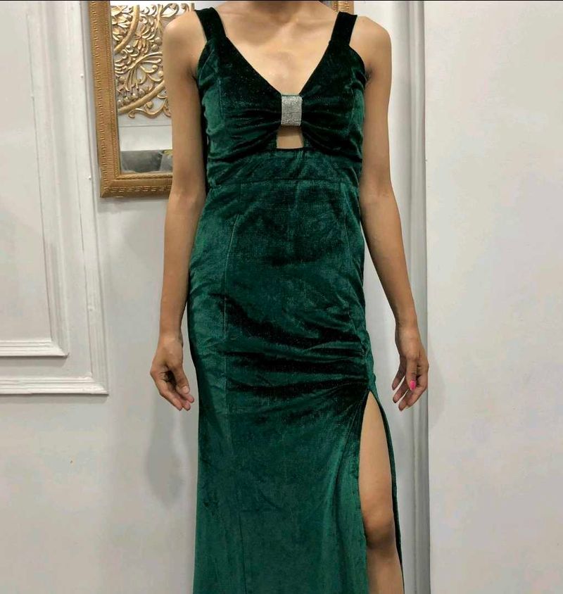 Elegant Velvet Evening Dress