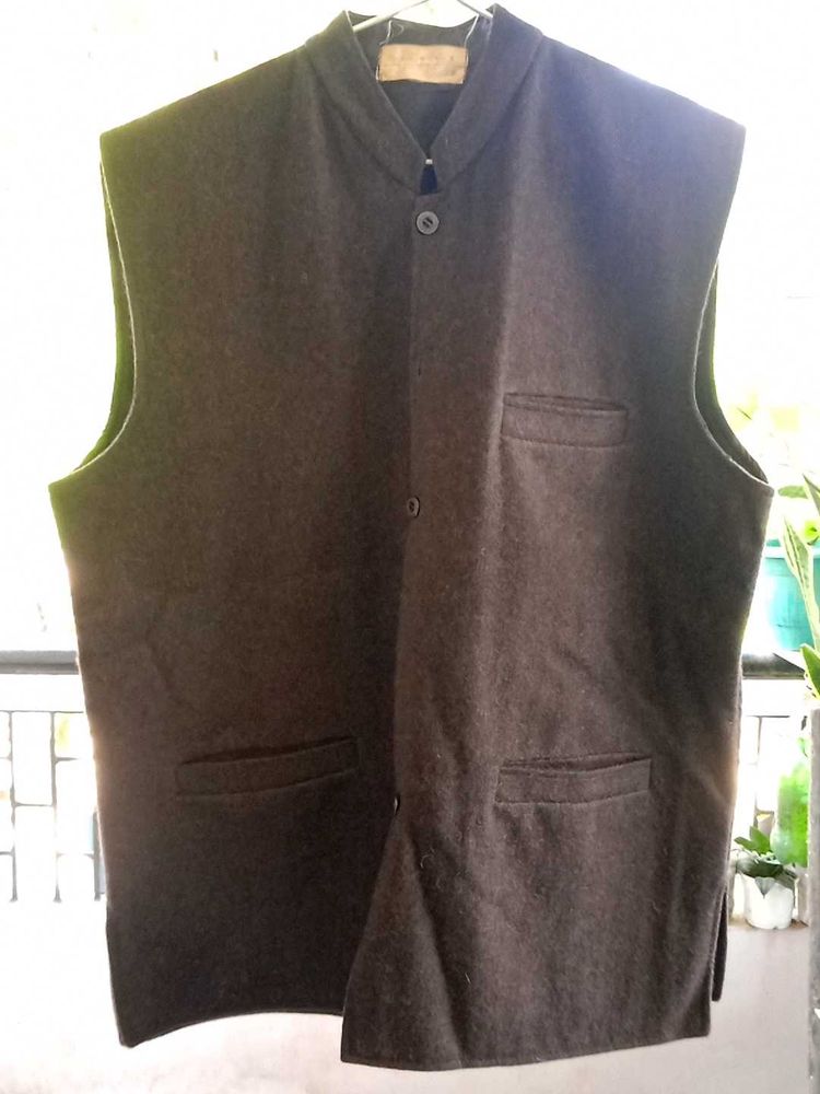 Vintage Original Khadi Men's Dark Nehru Jacket