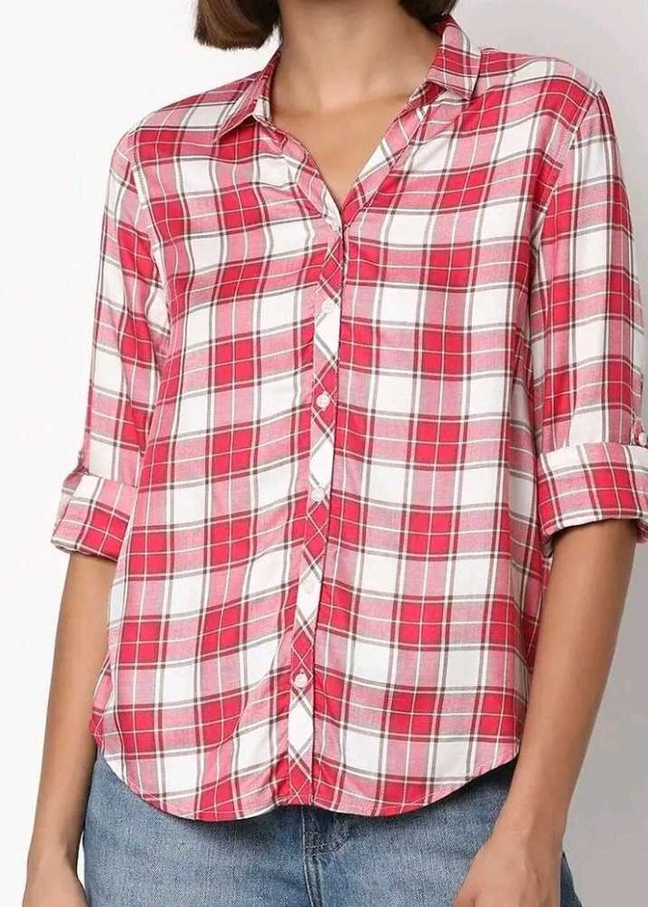 Classic Red Plaid Button-Up Shirt