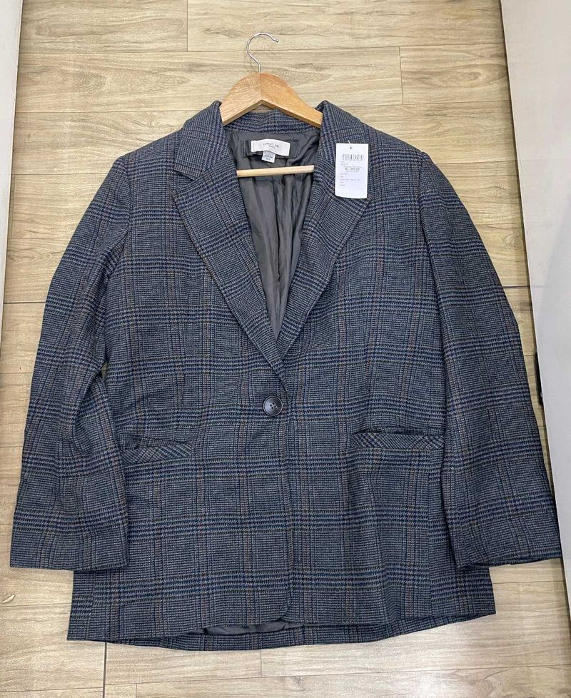 Women Plaid Blazer - Versatile &amp; Stylish