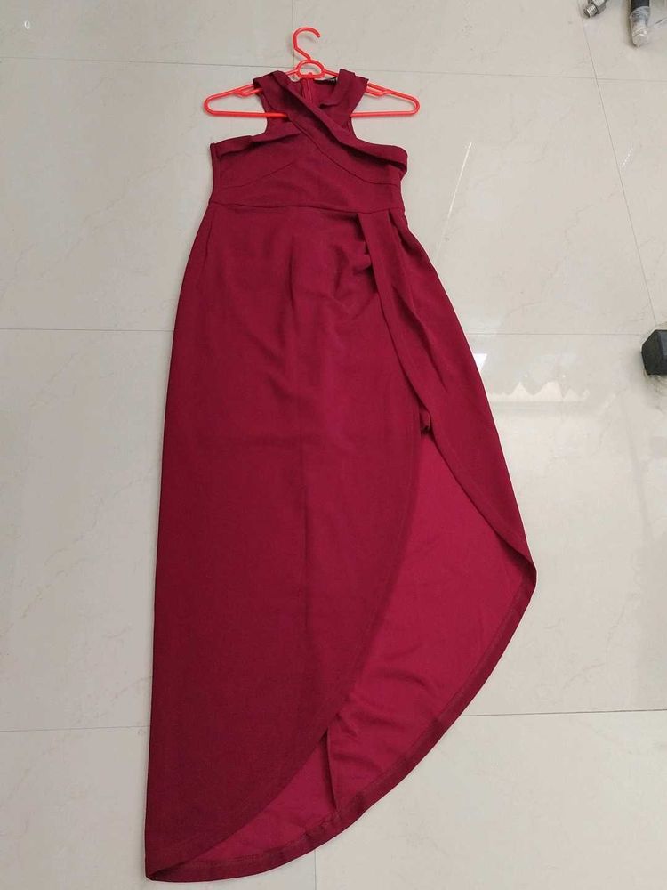 Elegant Maroon Maxi Dress