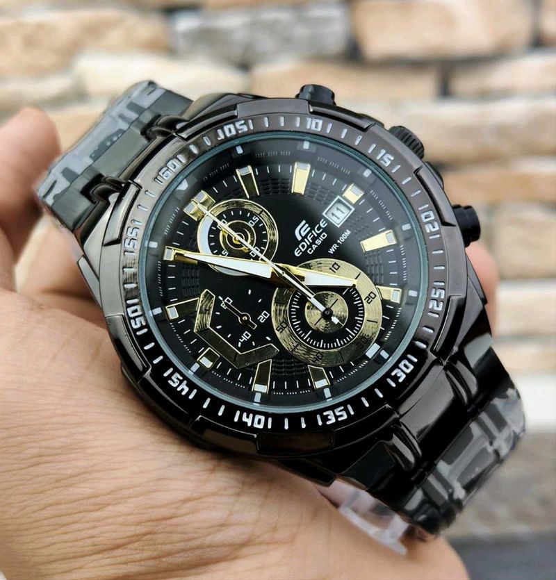 Casio Edifice BLACK Chronograph Watch PREMIUM FOR