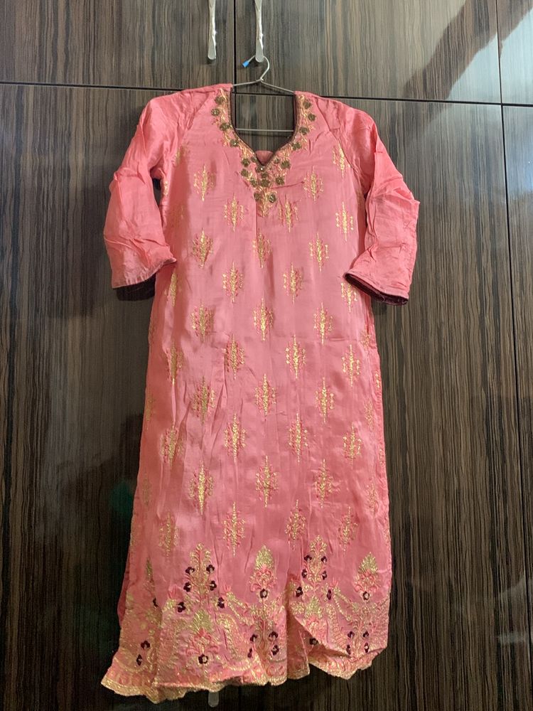 Offer Price Straight Cut Kurti With Flora