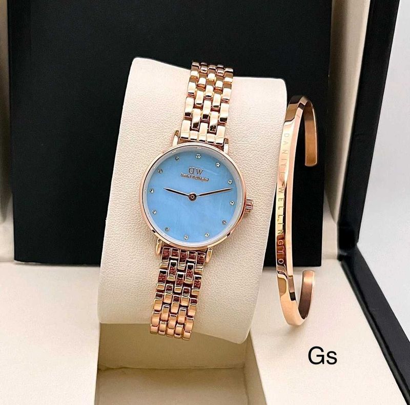 Elegant Rose Gold Watch &amp; Bracelet Set