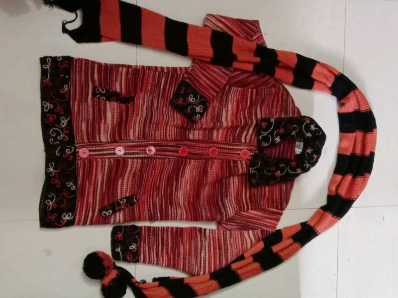 Unique Striped Knit Cardigan