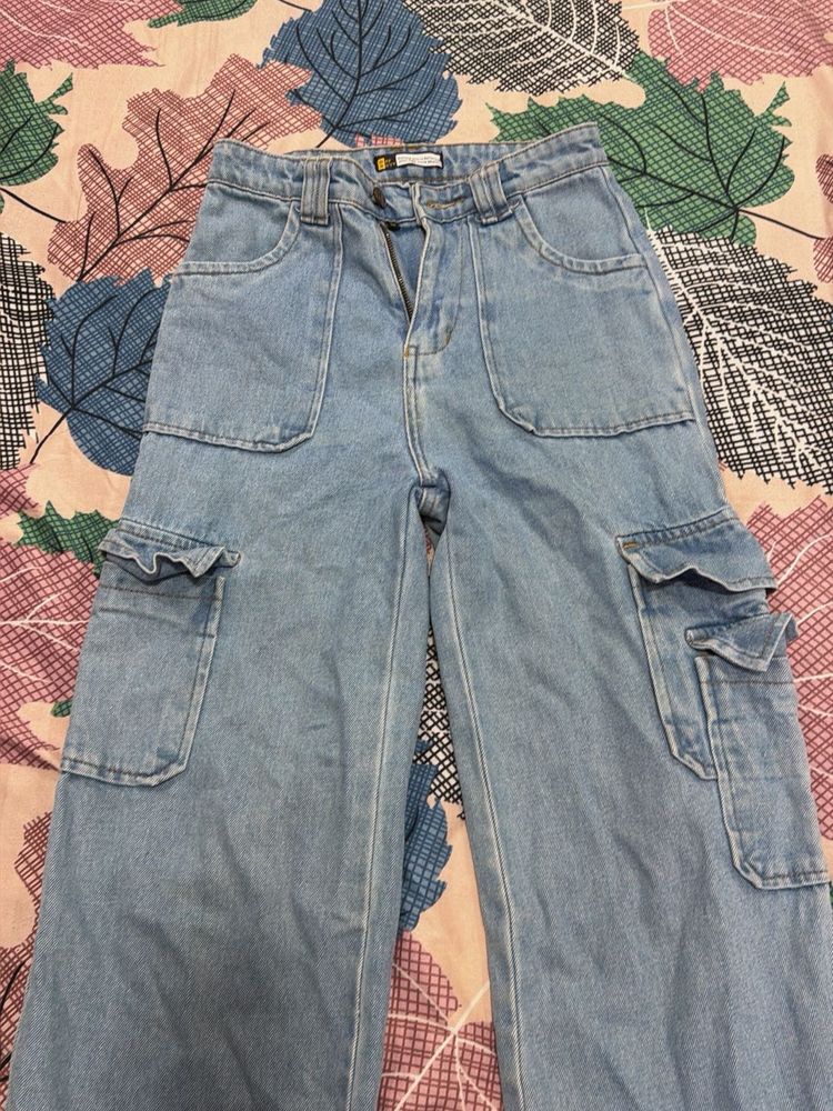 Off Duty Blue Cargo Jeans