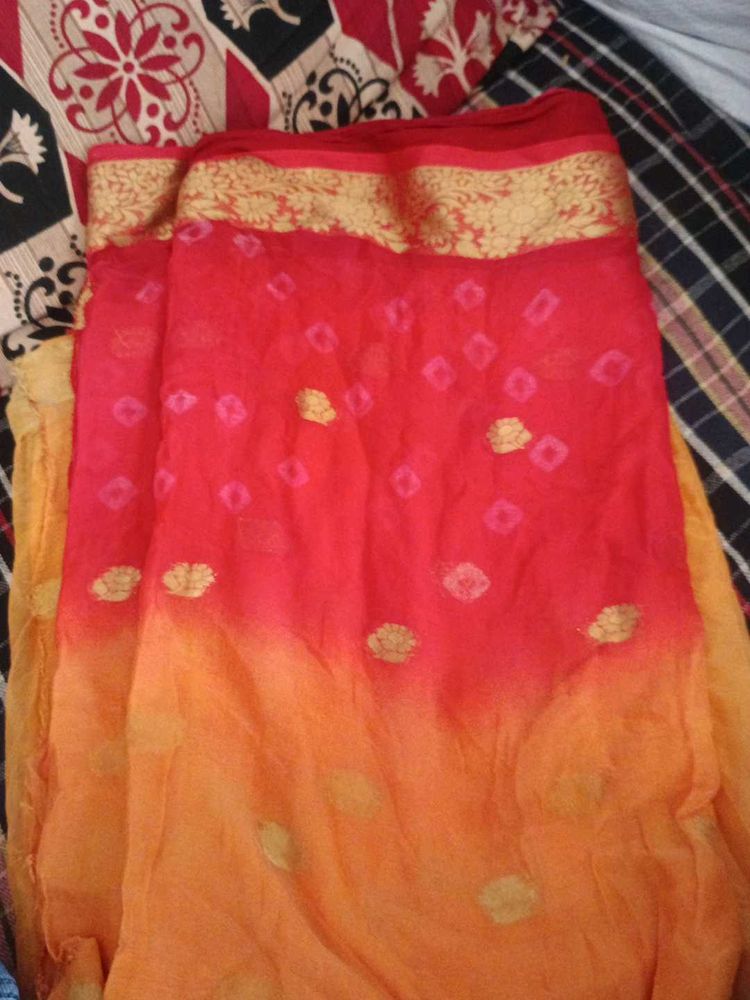 Vibrant Ombre Bandhani Saree