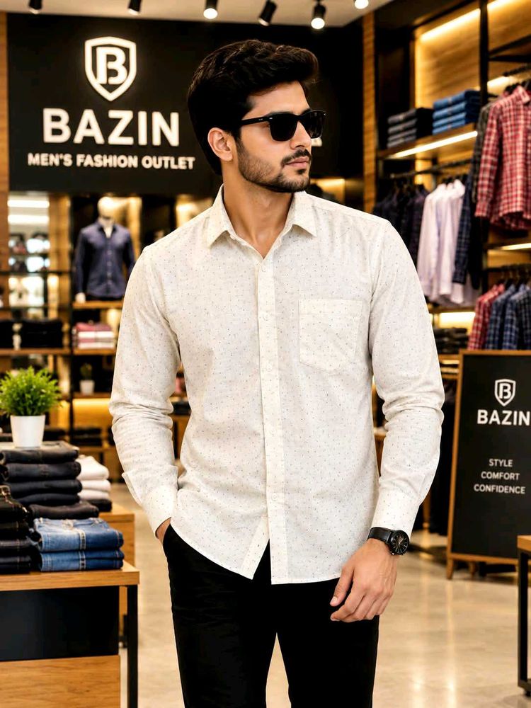 🇳🇿💫🎀Men's Bazin Dot Print Shirt