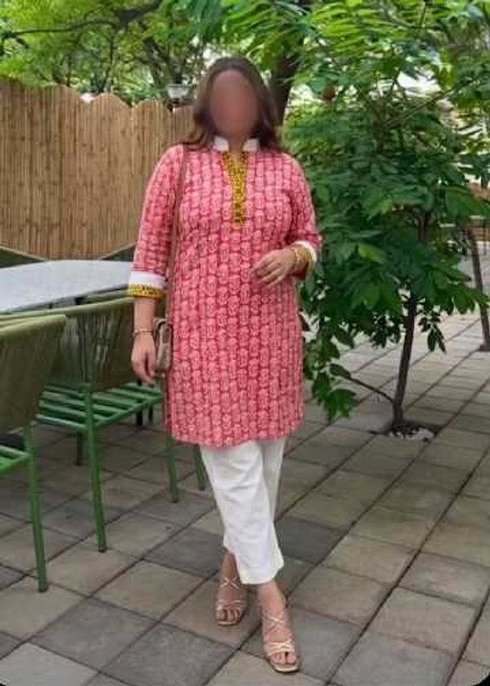 Stylish Red printed kurti for daily wear