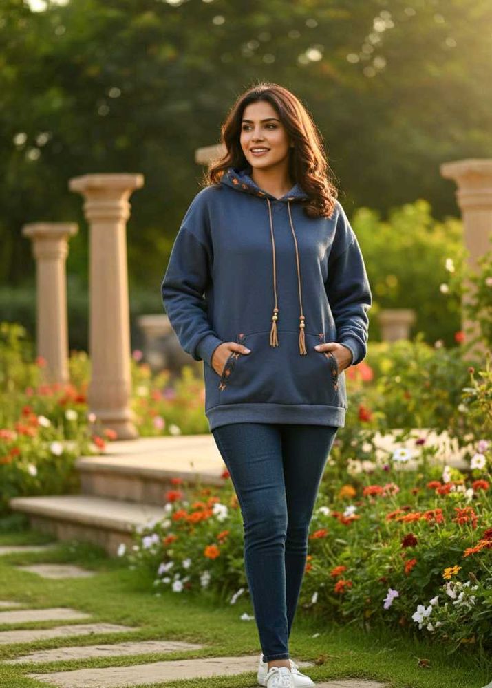 Imported Stylish Blue Hoodie
