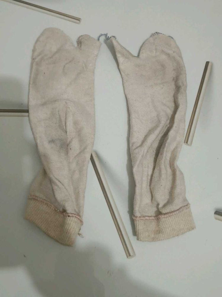 White Tab Split Gloves