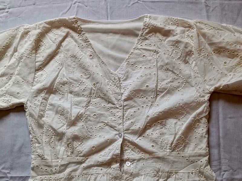 White Broderie Anglaise Blouse