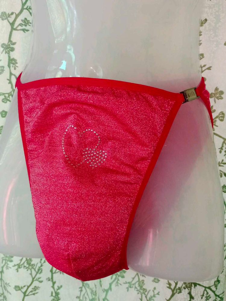 Mens Sexy Red Shimmery G String Briefs