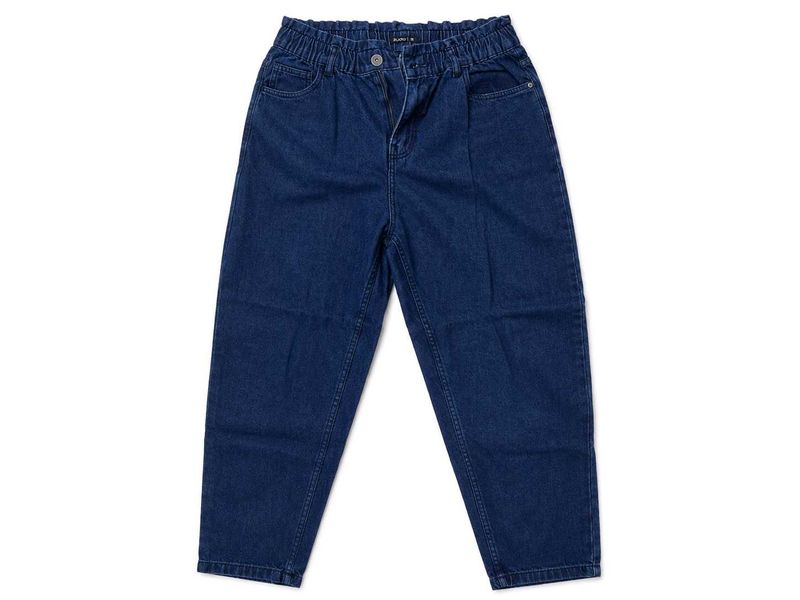 Women's Dark Blue Elastic Waist Denim Jeans