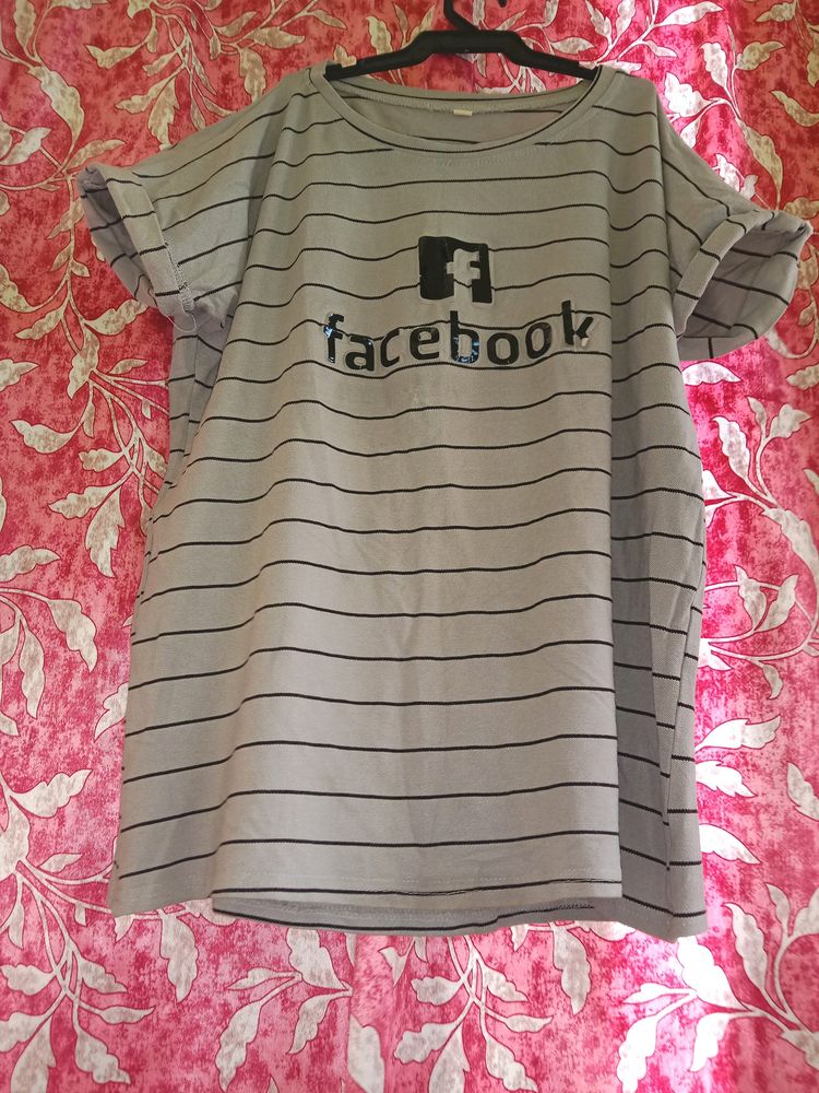 Facebook Striped Tee