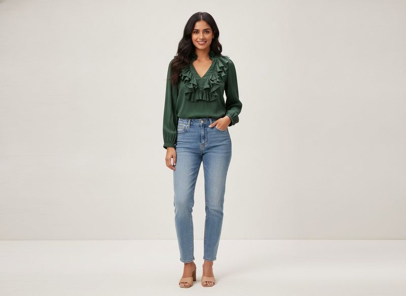 ZARA ruffle top