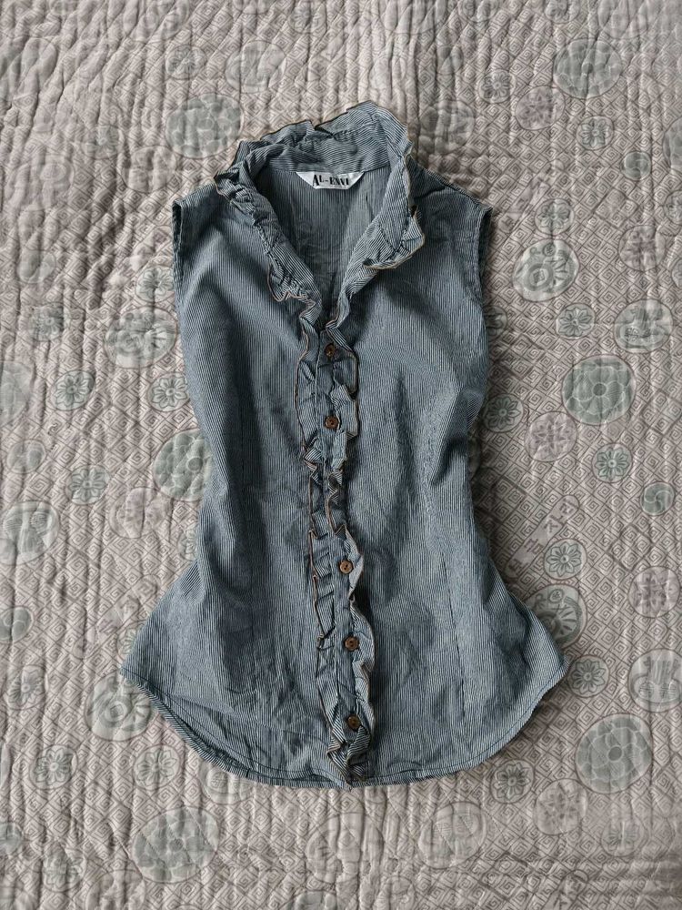 puff sleeve wrap up top