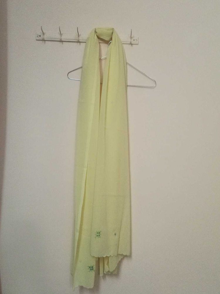 Light Yellow Embroidered Dupatta