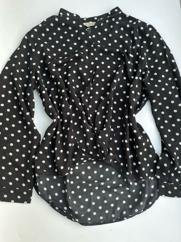 Black &amp; White Polka Dot Top