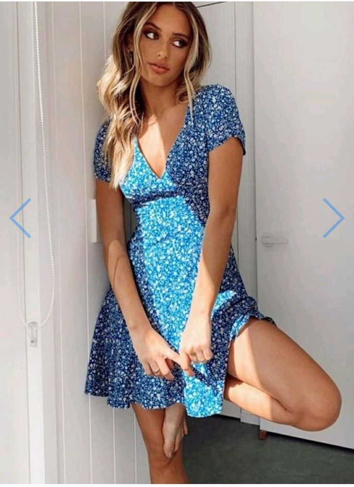 SSS Blue Floral Mini Dress