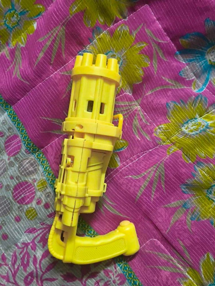 Yellow Bubble Gun Toy