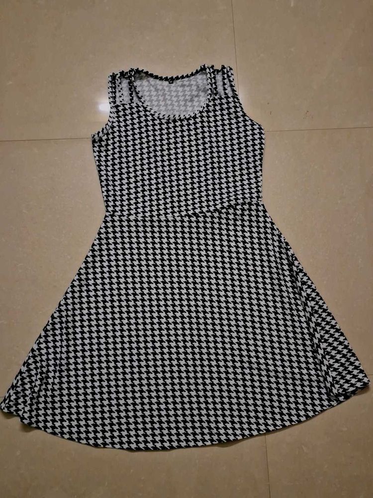 Houndstooth Skater Dress