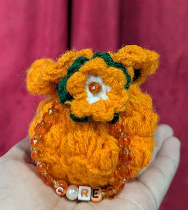 Handmade Crochet earpod pouch with Beads
